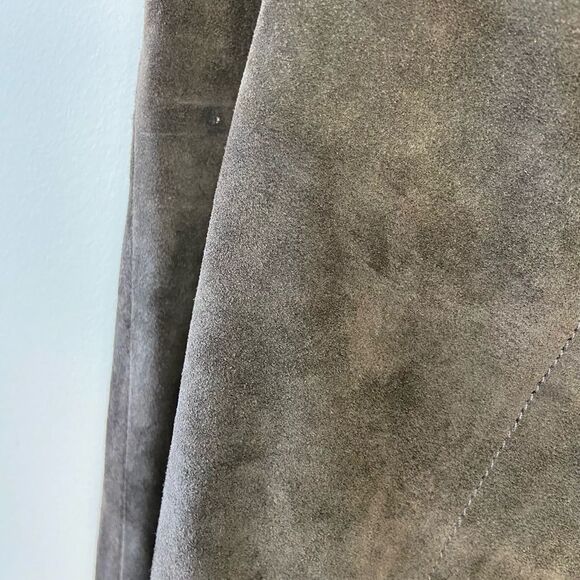 VTG Y2K Banana Republic Brown Suede Snap Skirt 70s Revival Made in Canada SZ 8 - Picture 5 of 10